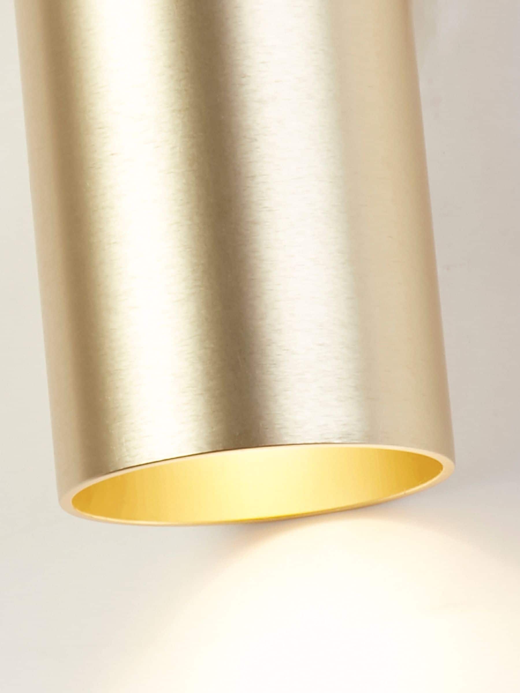 Searchlight gold Lillie wall light, imported from the UK