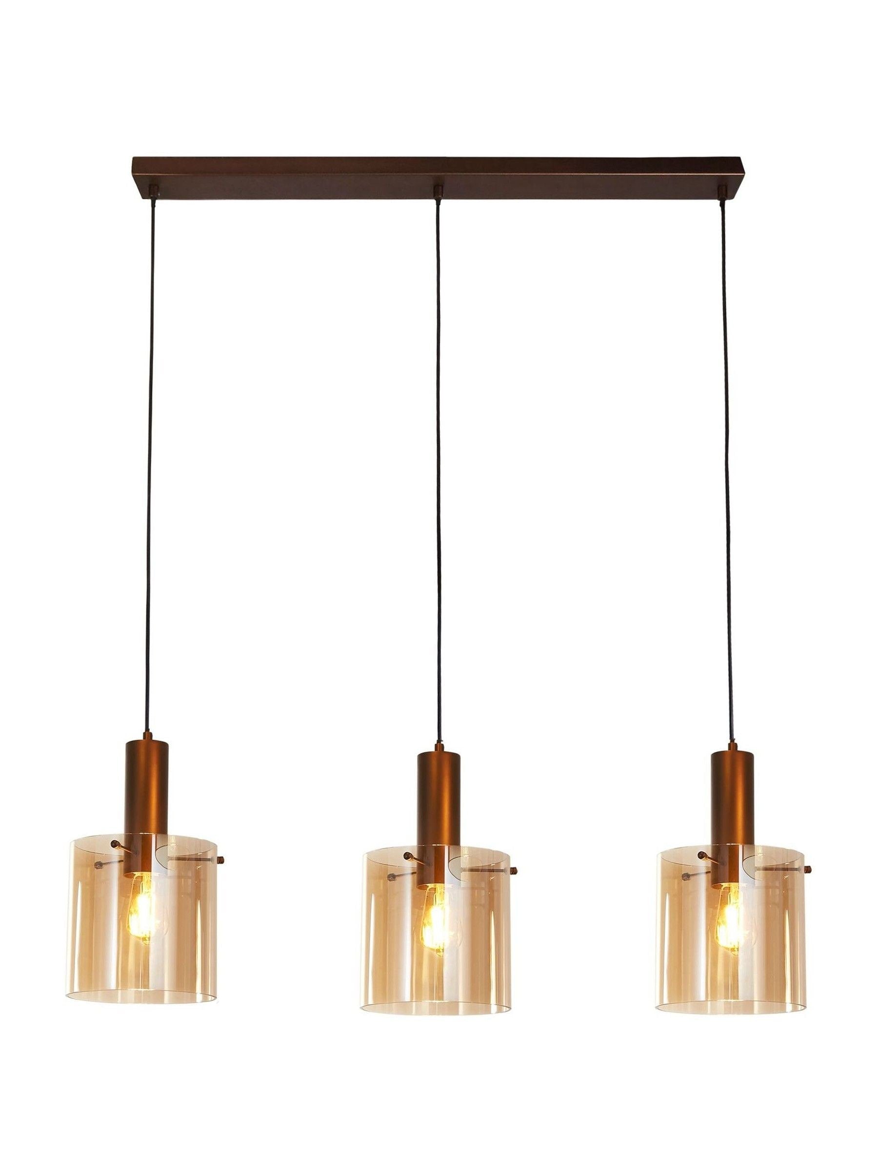 Searchlight mocha amber pendant ceiling light 120cm, imported from the UK