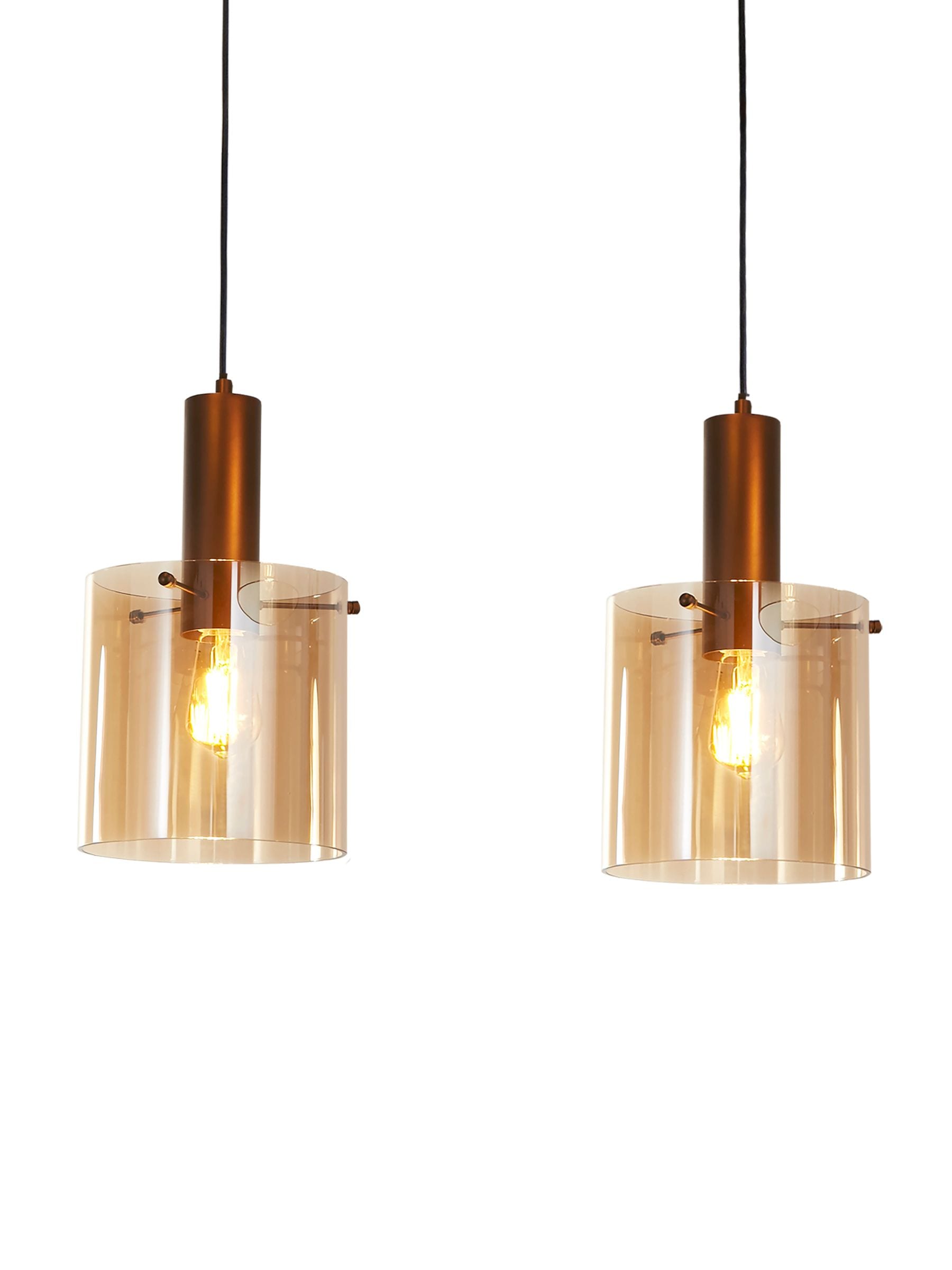 Searchlight mocha amber pendant ceiling light 120cm, imported from the UK