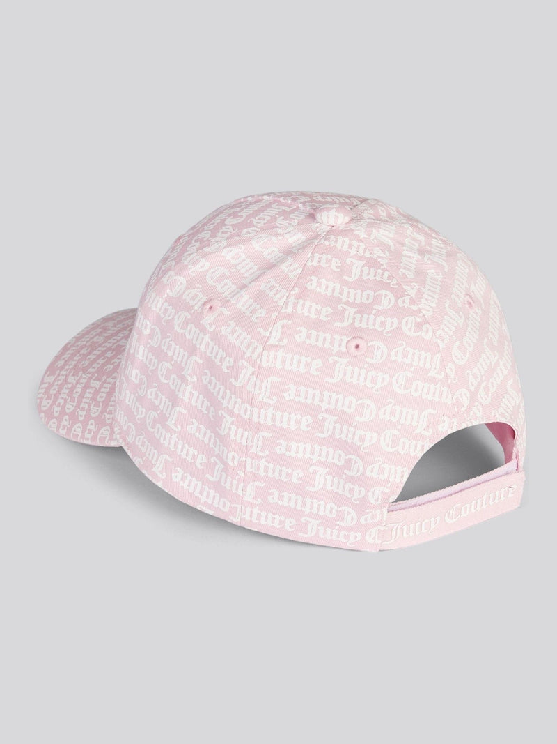 Juicy Couture pink all-over print canvas cap (British brand)