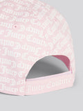 Juicy Couture pink all-over print canvas cap (British brand)