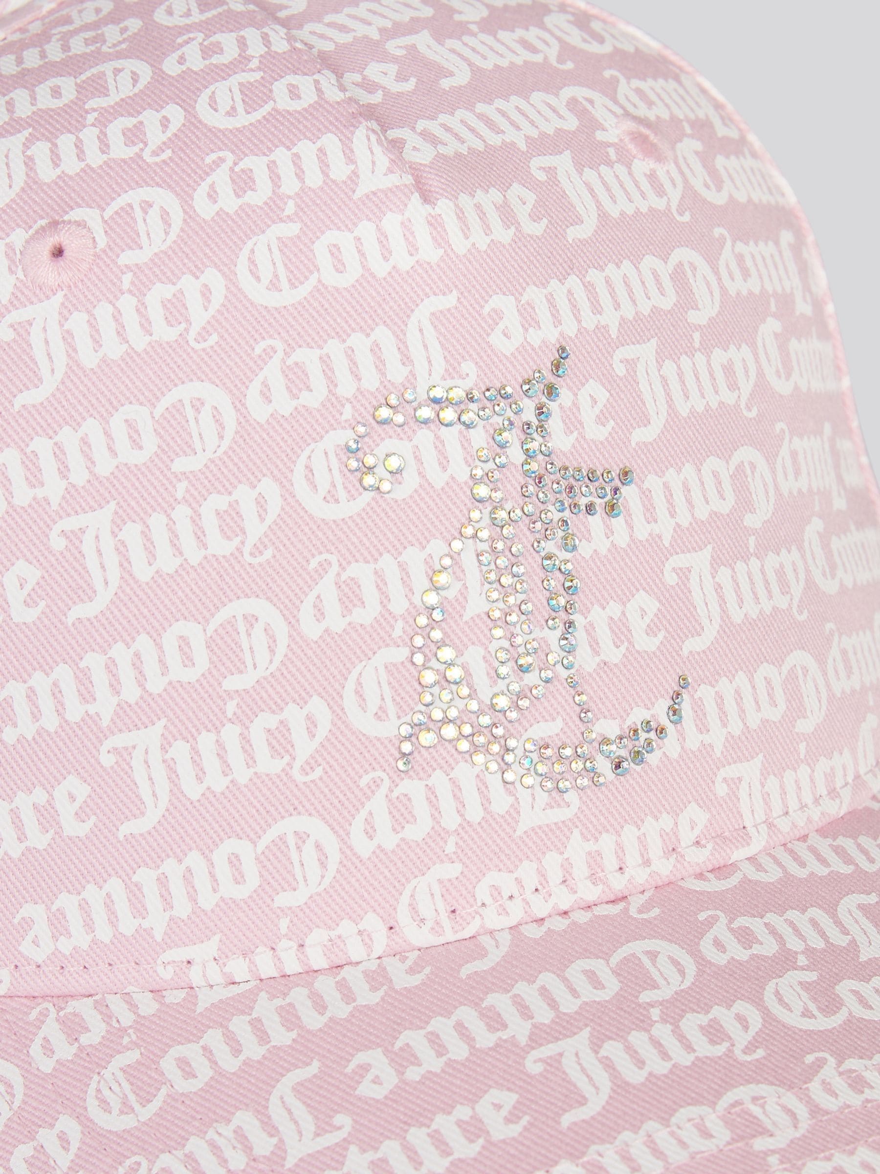 Juicy Couture pink all-over print canvas cap (British brand)