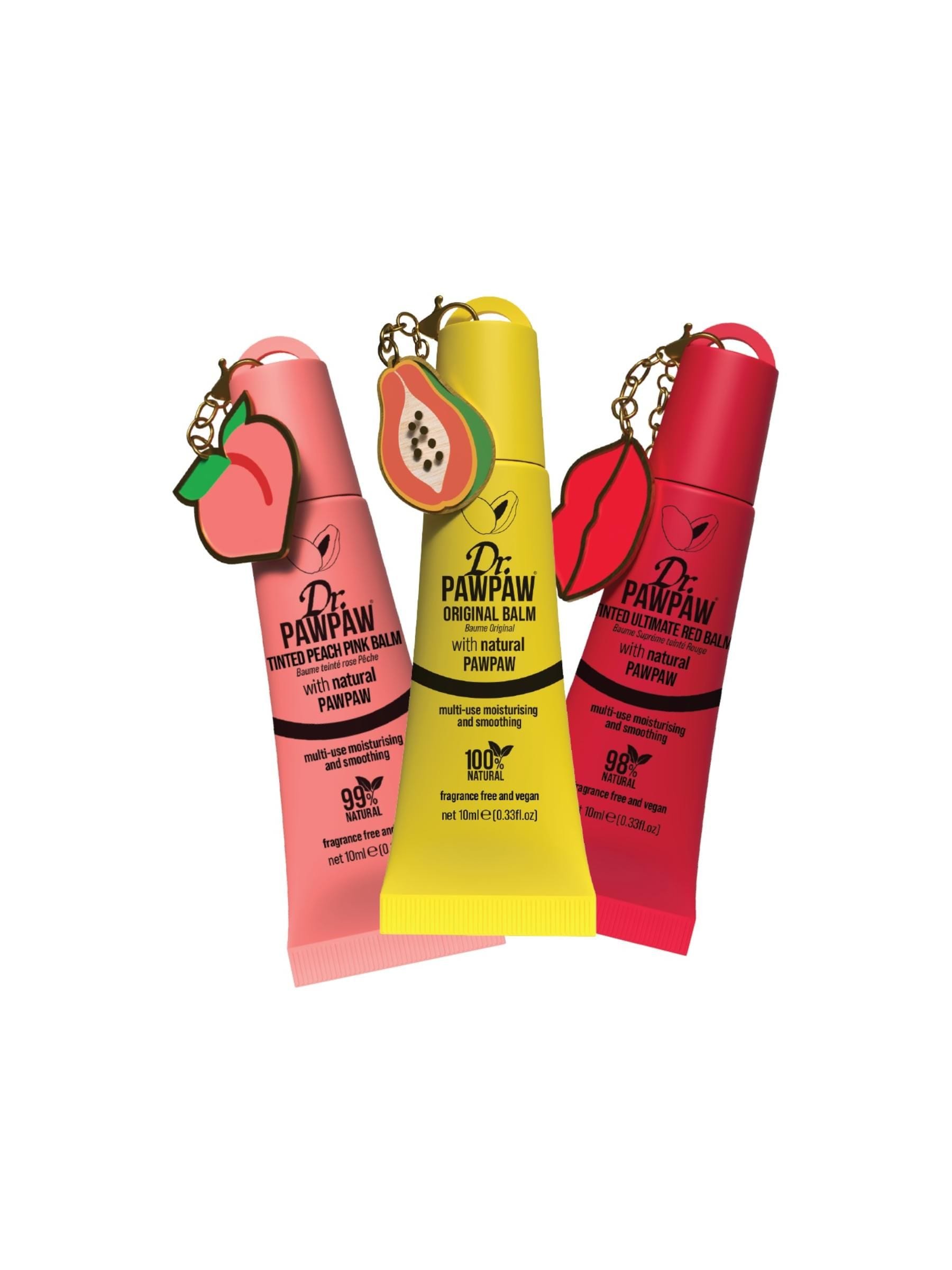 Dr. PAWPAW charm balm trio gift set with three shades - British product