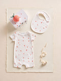 The White Company baby gift set strawberry print, UK version