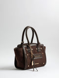 River Island brown faux suede cross-body bag depth 10.5cm - British product
