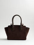 River Island brown faux suede cross-body bag depth 10.5cm - British product