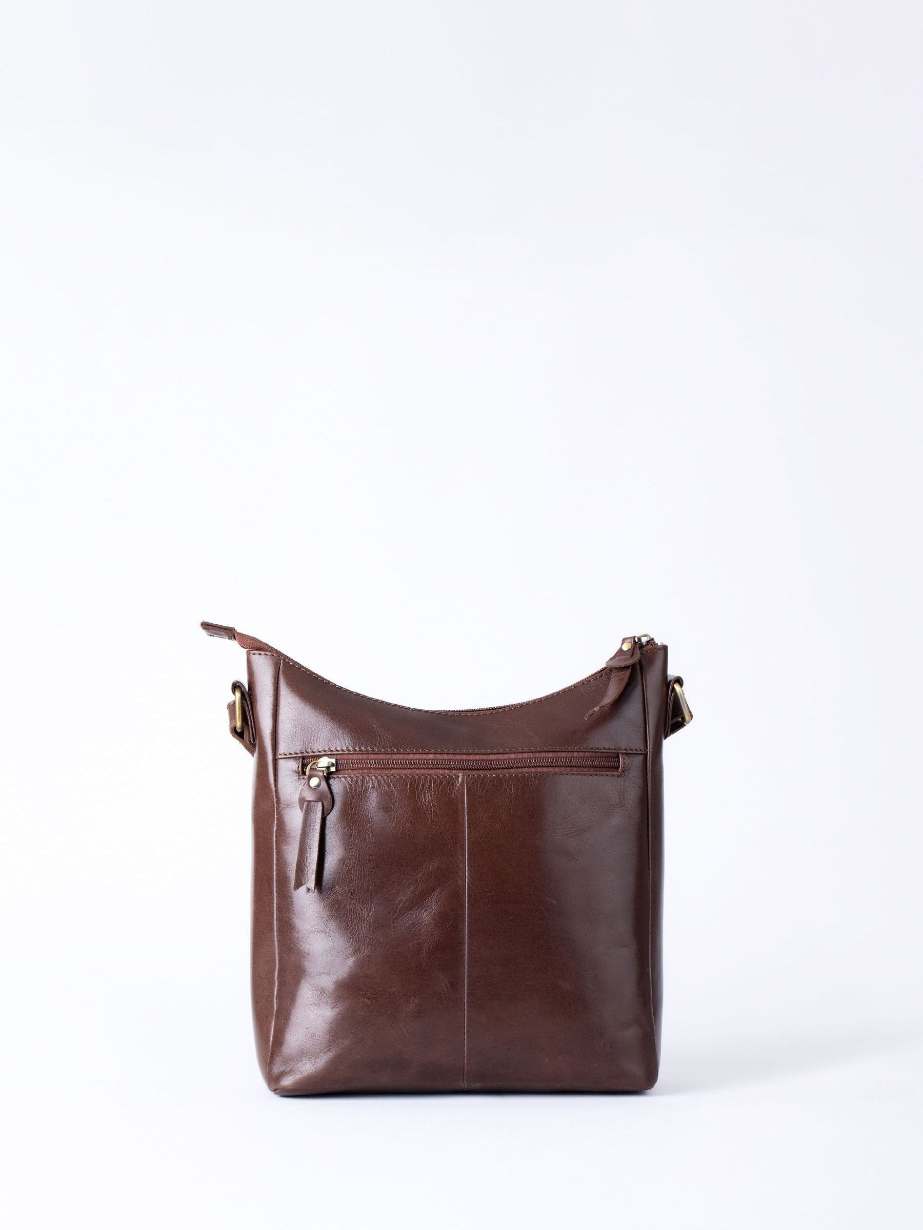 Lakeland Leather Waverton cross-body bag brown leather, imported from the UK