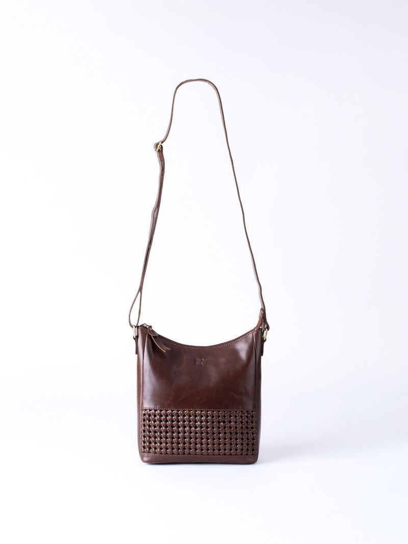 Lakeland Leather Waverton cross-body bag brown leather, imported from the UK