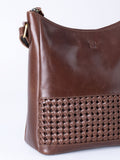 Lakeland Leather Waverton cross-body bag brown leather, imported from the UK