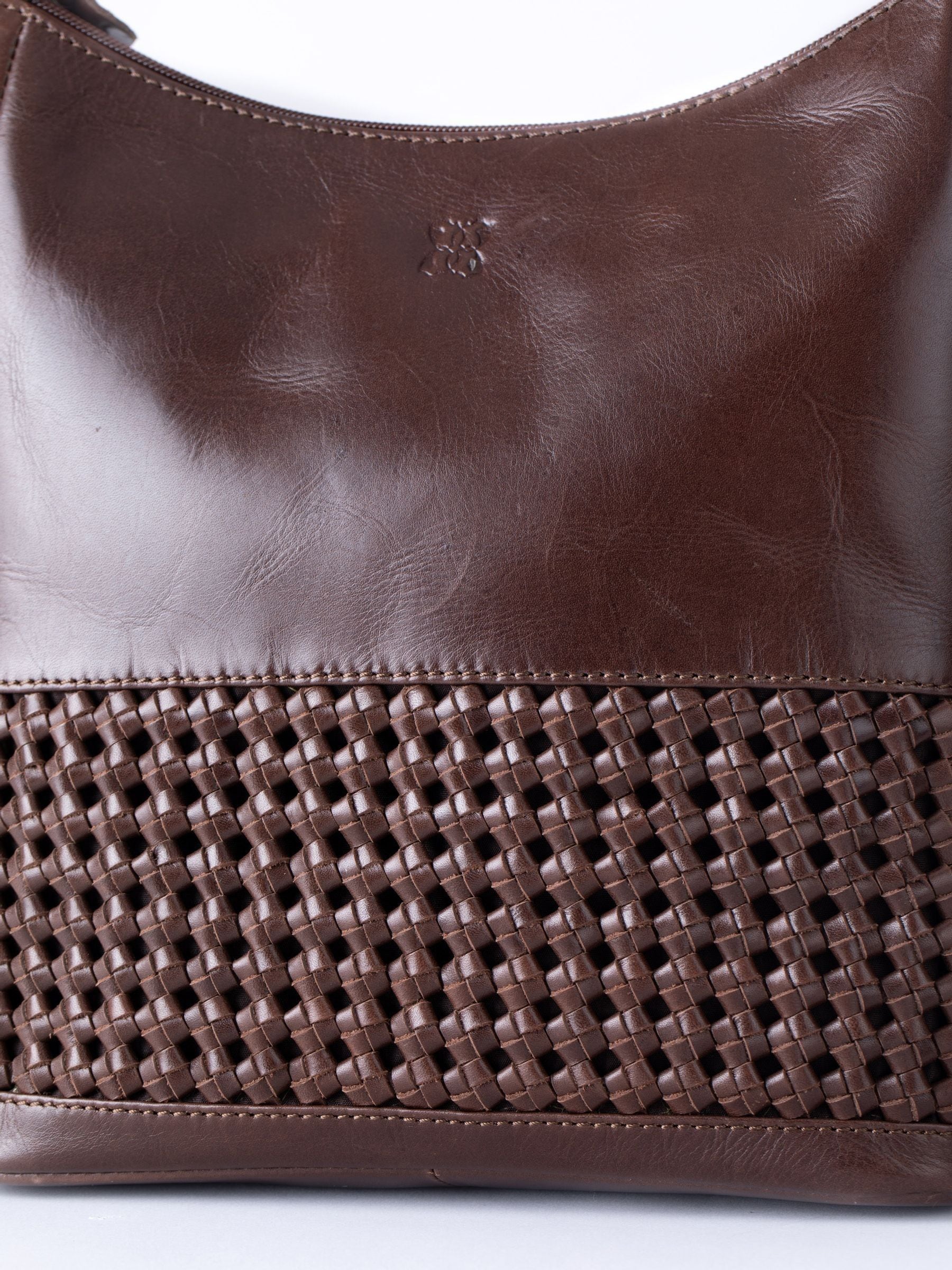 Lakeland Leather Waverton cross-body bag brown leather, imported from the UK
