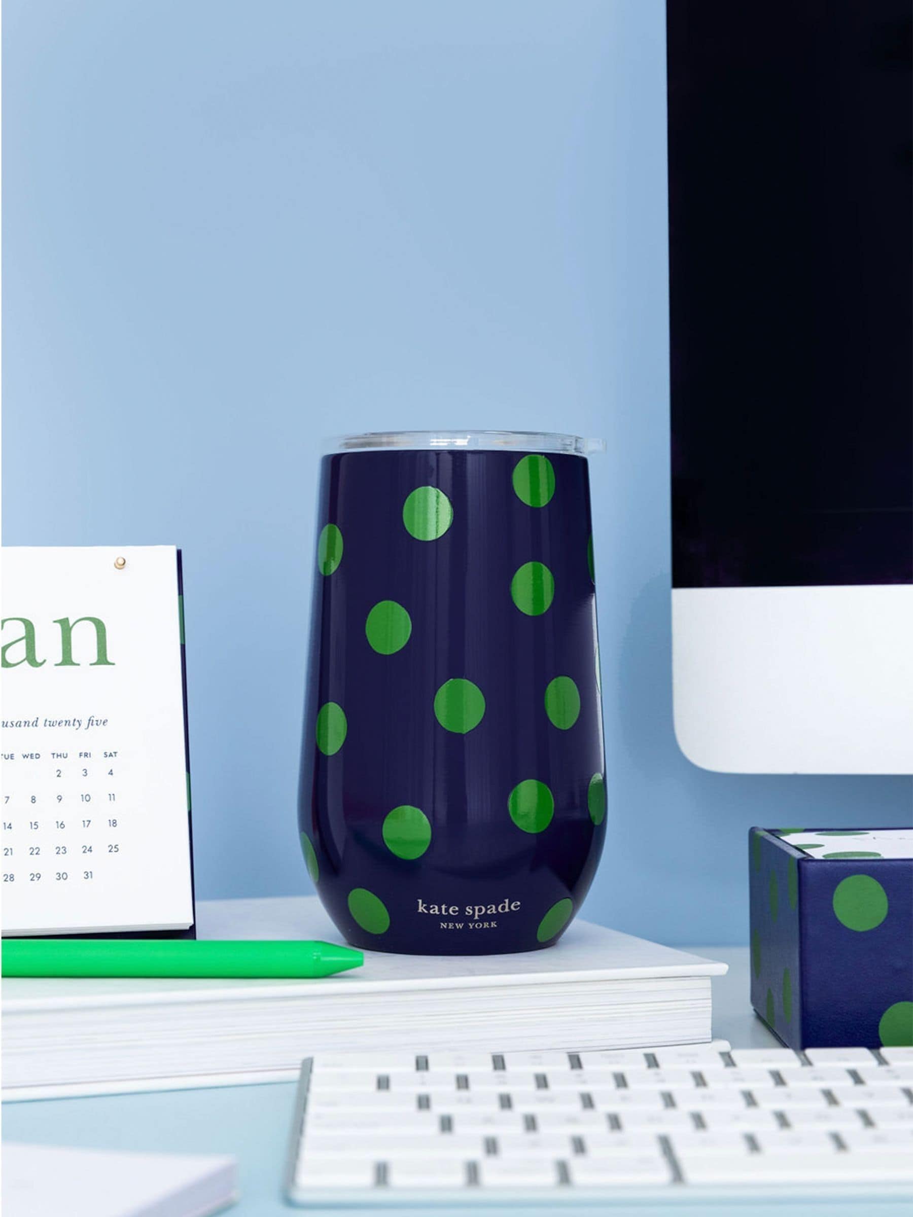 Kate Spade Sonnet Dot wine tumbler 16 oz (British brand)