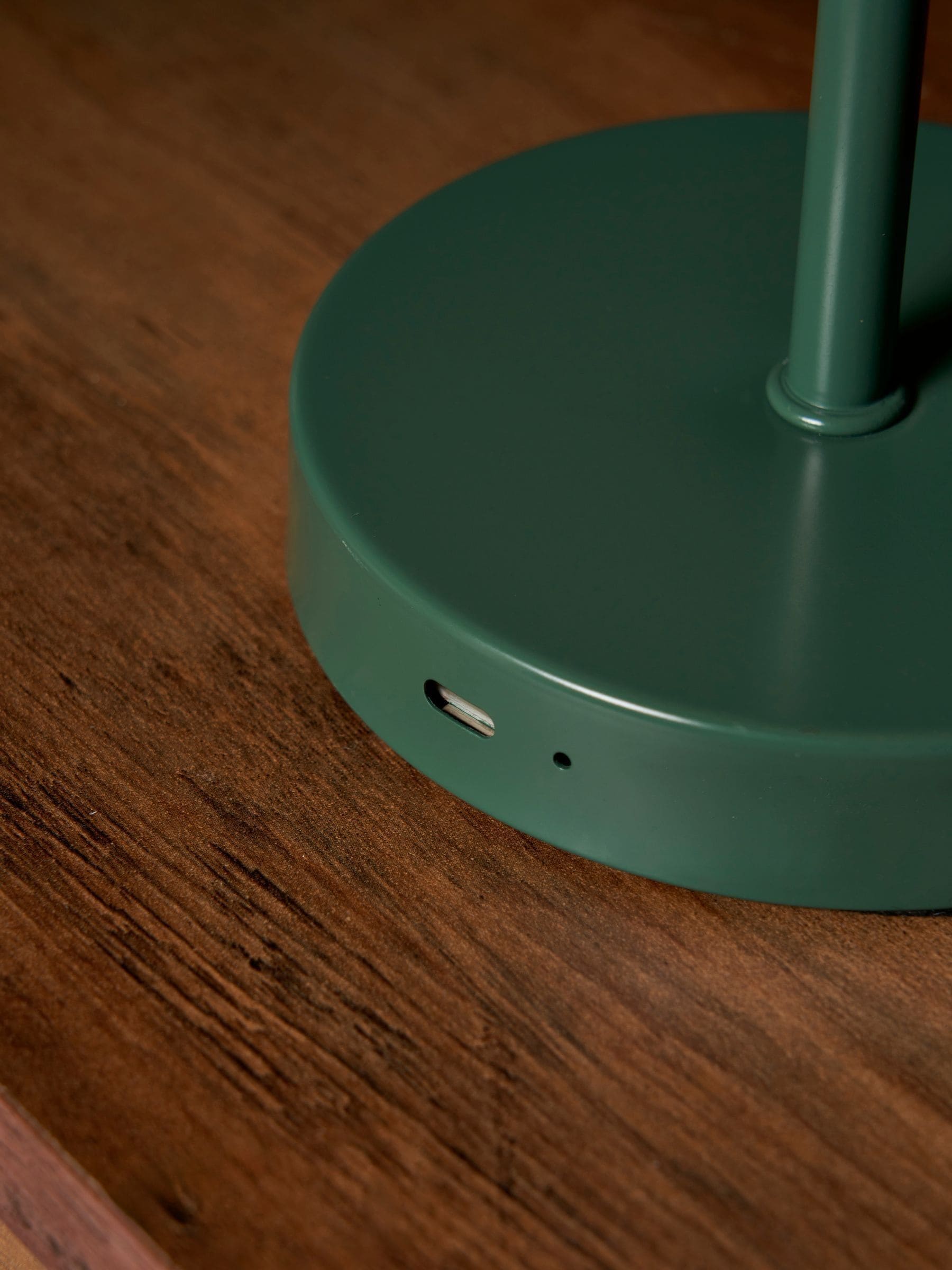 BHS Green Semi Dome USB-C Rechargeable Table Lamp
