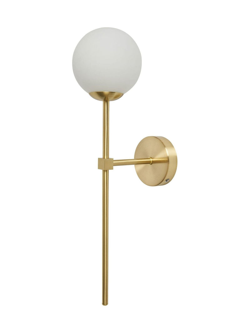 BHS satin brass USB-C rechargeable wall light, UK version