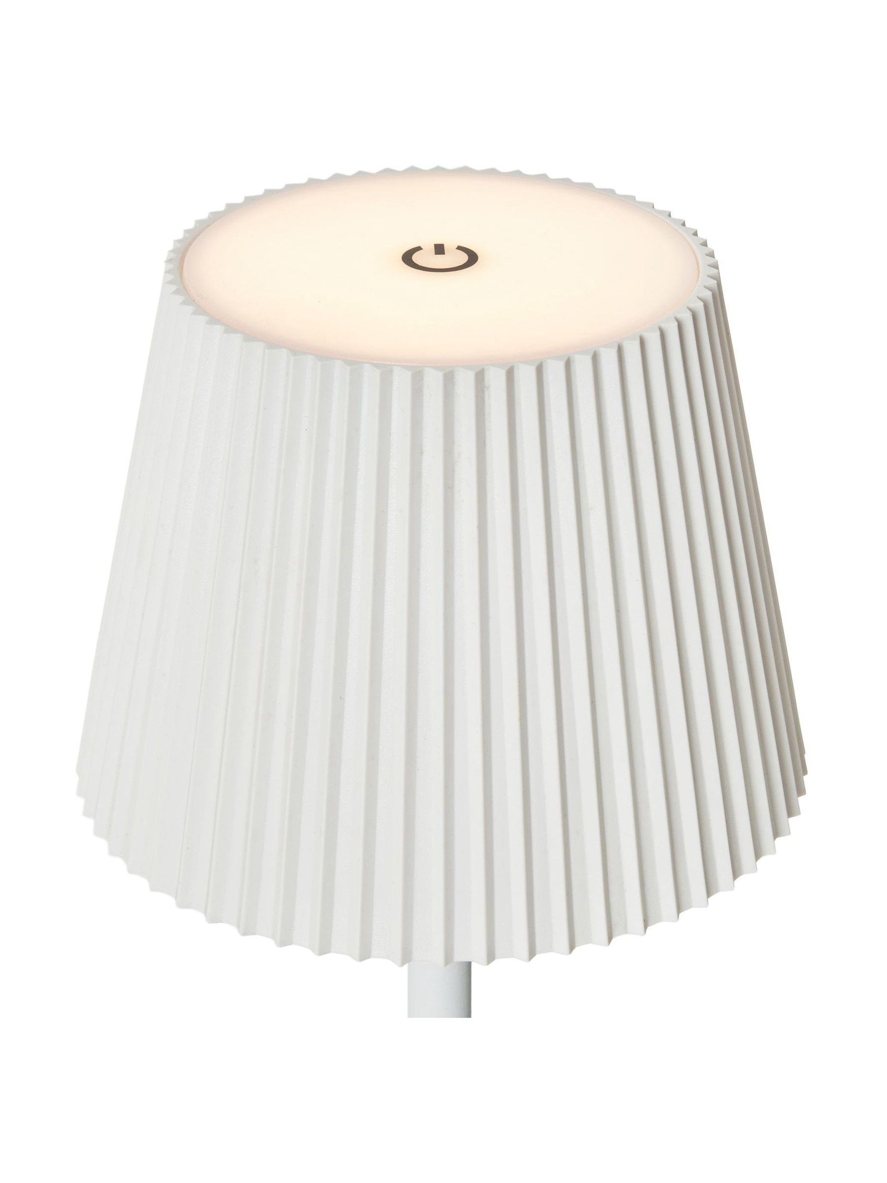 BHS White Esther USB-C rechargeable floor lamp, UK version