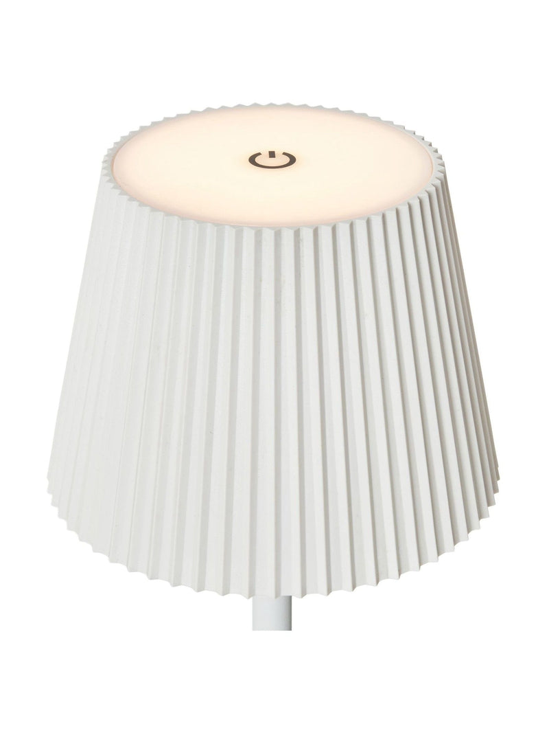 BHS White Esther USB-C rechargeable floor lamp, UK version