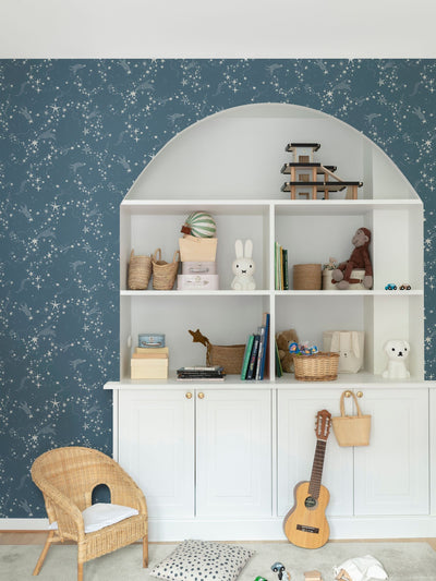 Next Galerie Wallcoverings Blue Resan Star Wallpaper Sample A4- Buy online at McGrocer