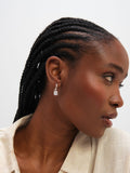 Inicio silver CZ drop hoops, UK version