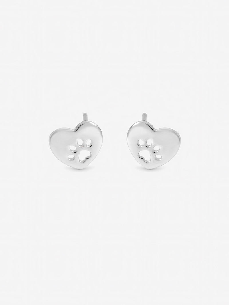 Inicio pawprint stud earrings gift pouch imported from the UK