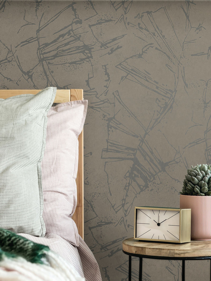 Galerie Beige Terra abstract clay wallpaper 10.05m, imported from the UK