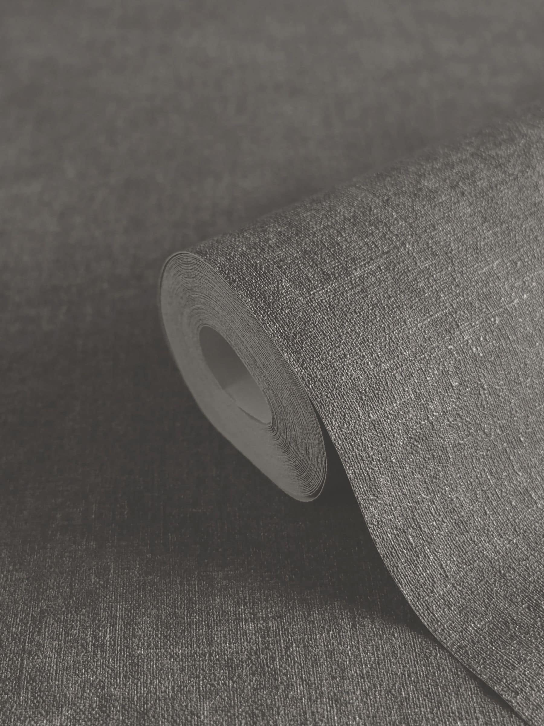 Galerie Wallcoverings Black Horizon Plain Texture 10.05M Wallpaper