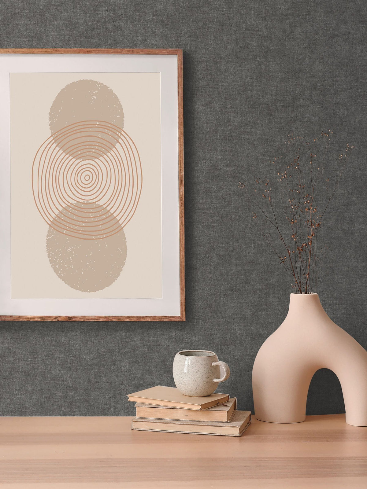 Galerie Wallcoverings Black Horizon Plain Texture 10.05M Wallpaper