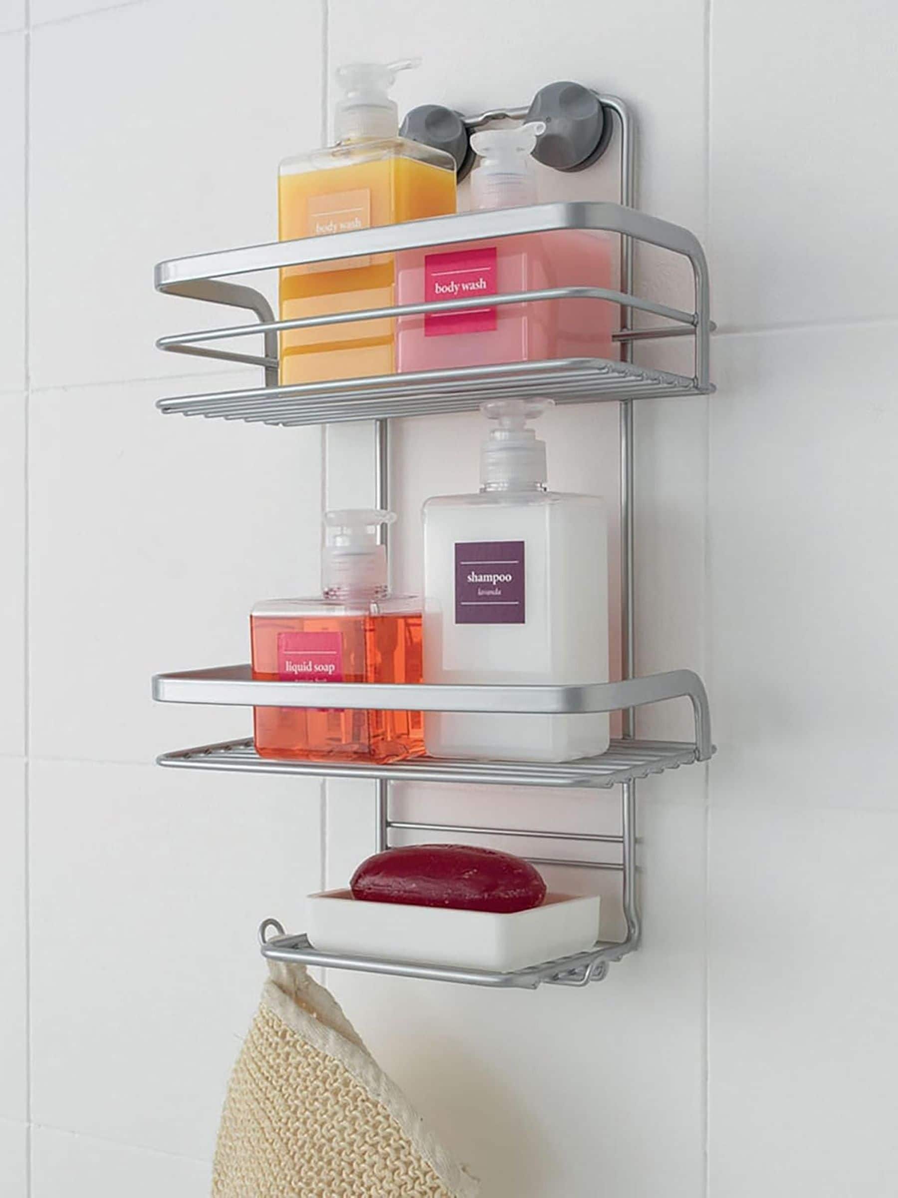 Metaltex Silver Viva Shower Caddy 47 cm - British product