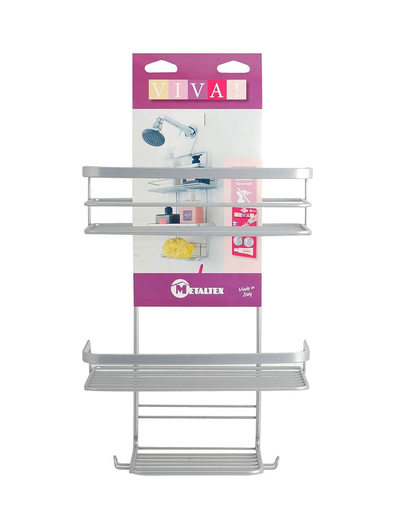 Metaltex Silver Viva Shower Caddy 47 cm - British product