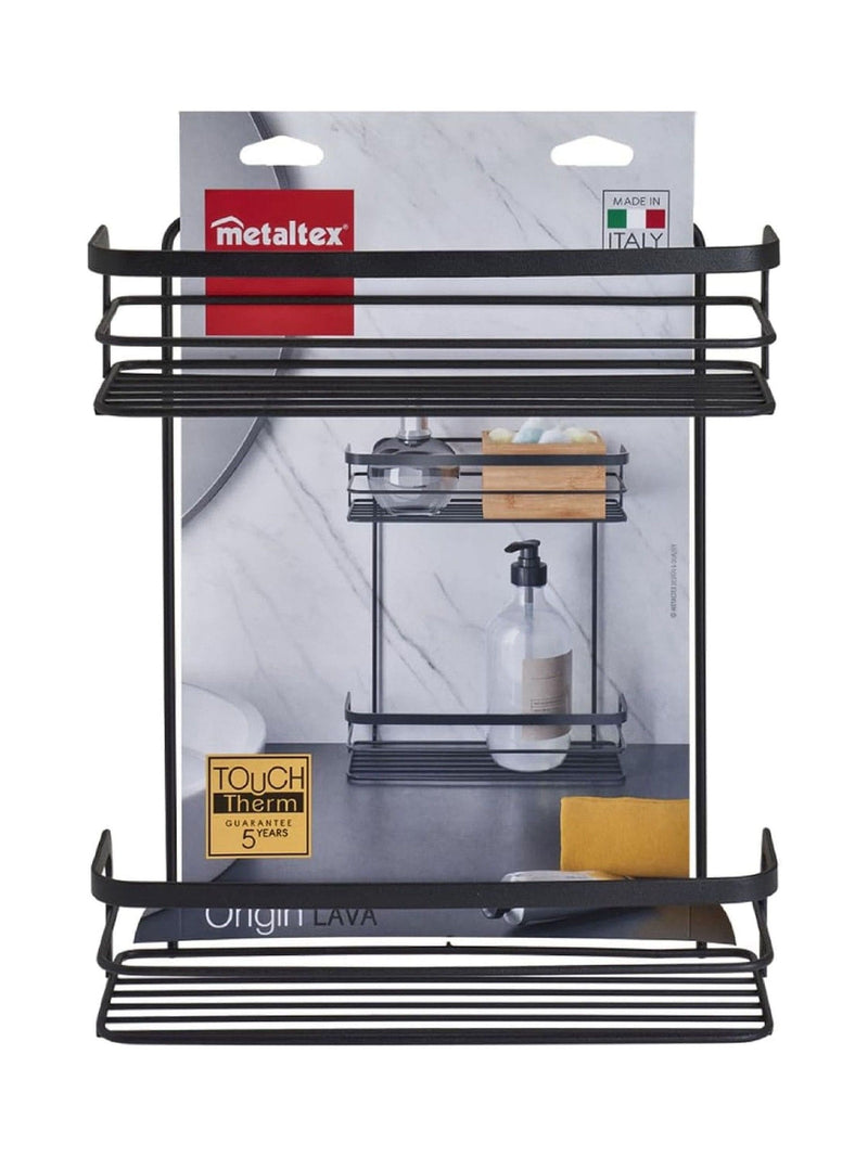 Metaltex Black Origin 2 tier shelf - British product