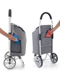 Metaltex Grey Magnolia shopping trolley 45L (British brand)