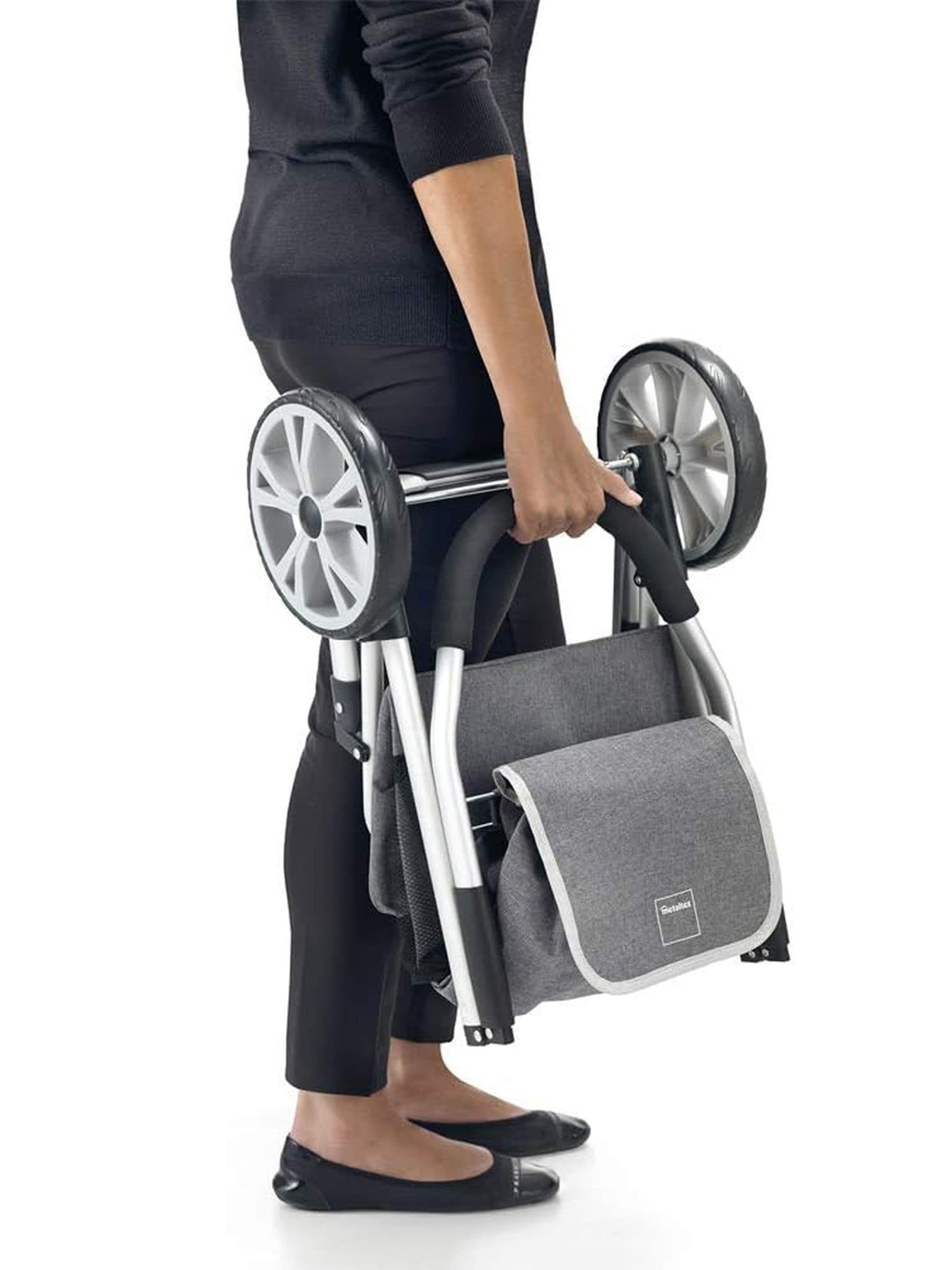 Metaltex Grey Magnolia shopping trolley 45L (British brand)