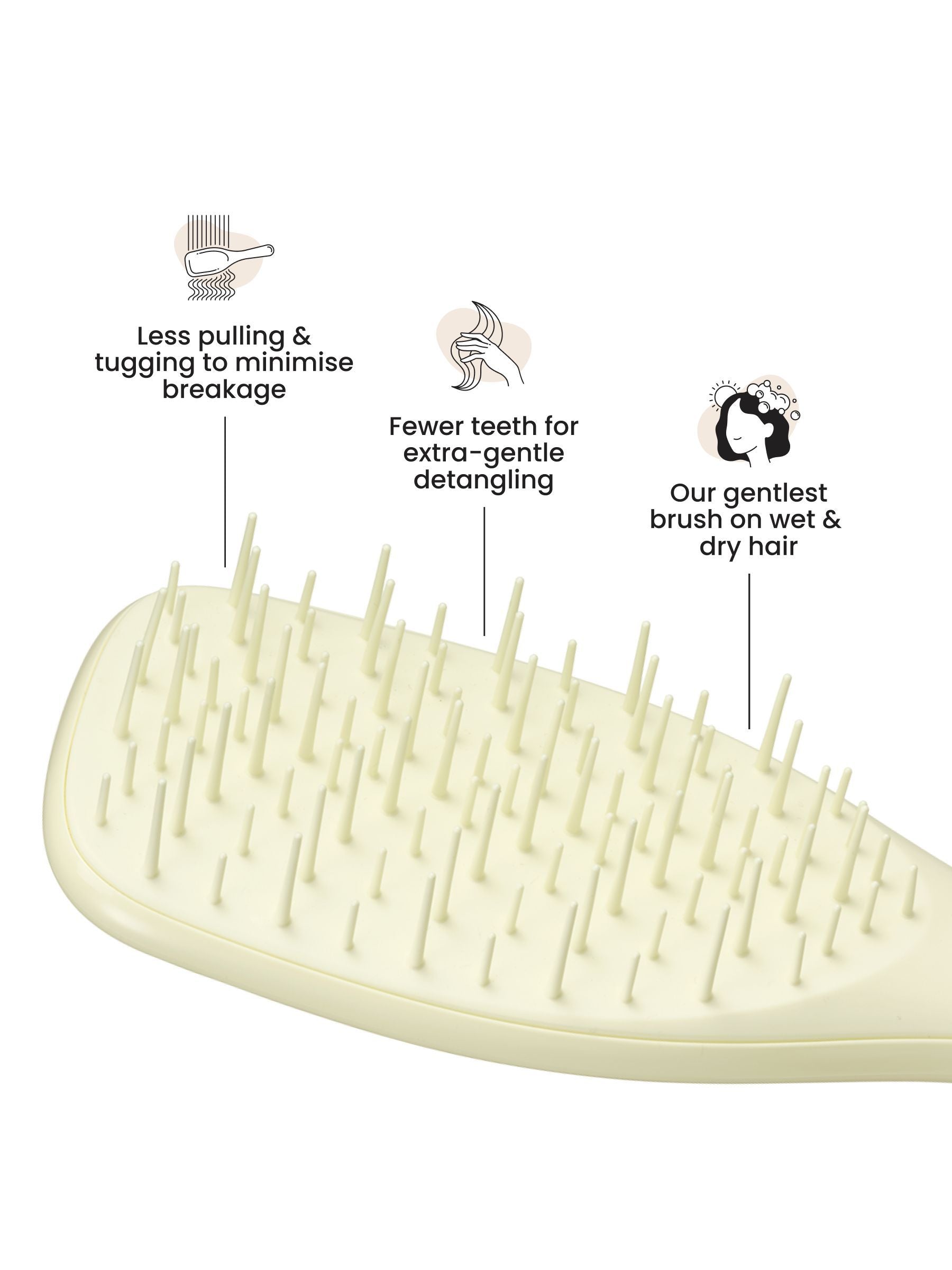 Tangle Teezer Ultimate Detangler Extra Gentle Chamomile Yellow hairbrush, imported from the UK