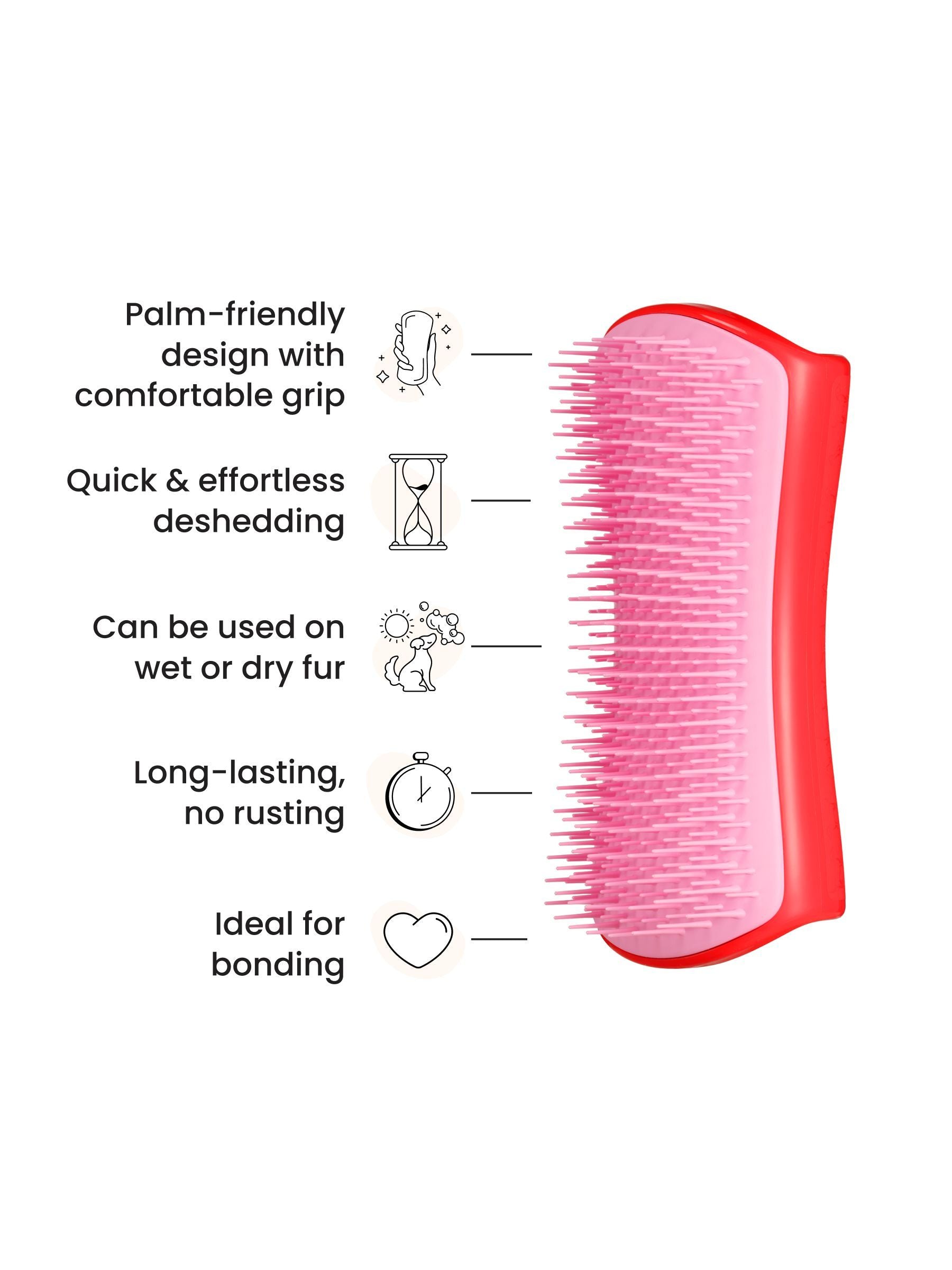 Tangle Teezer de-shedding dog grooming brush large, imported from the UK