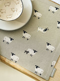 Sophie Allport grey sheep fabric placemats 30x40cm - British product