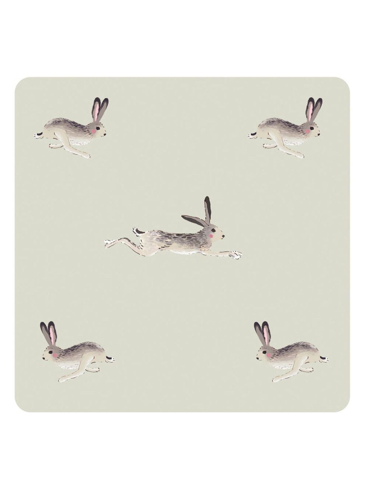 Sophie Allport 4 neutral stone hare coasters imported from the UK