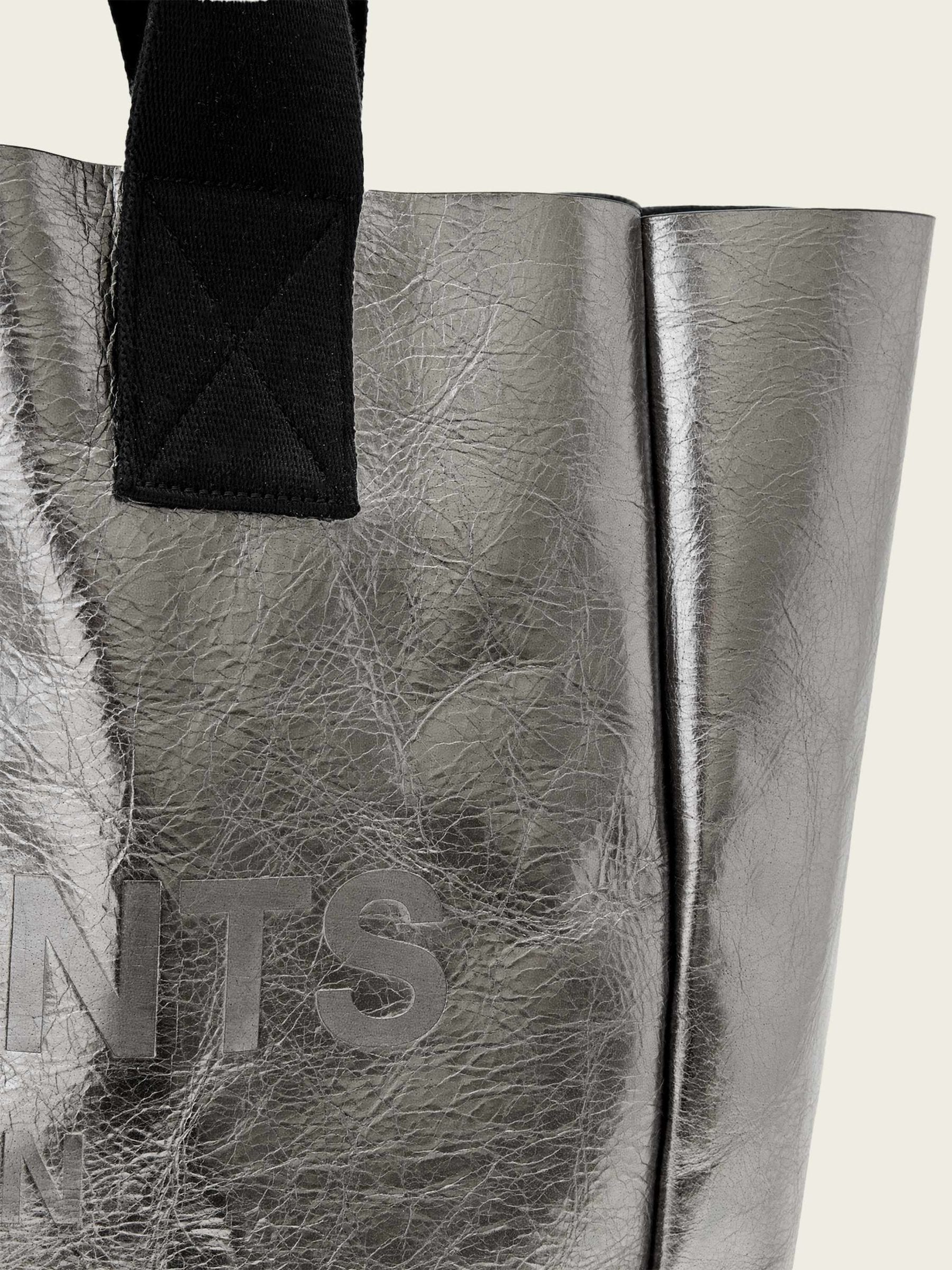 AllSaints Grey Izzy leather tote bag (British brand)