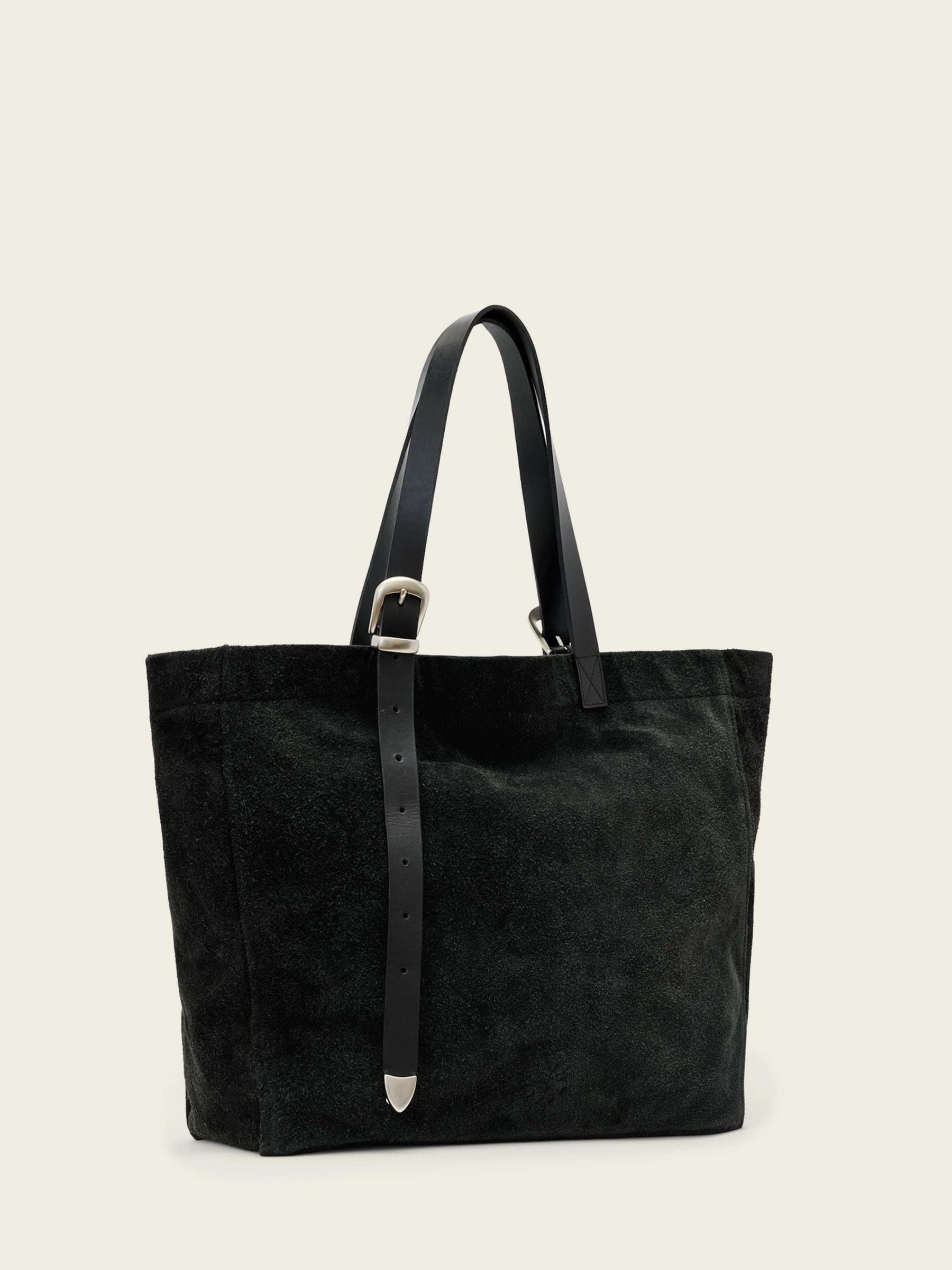 AllSaints Black Haven Suede tote bag - British product