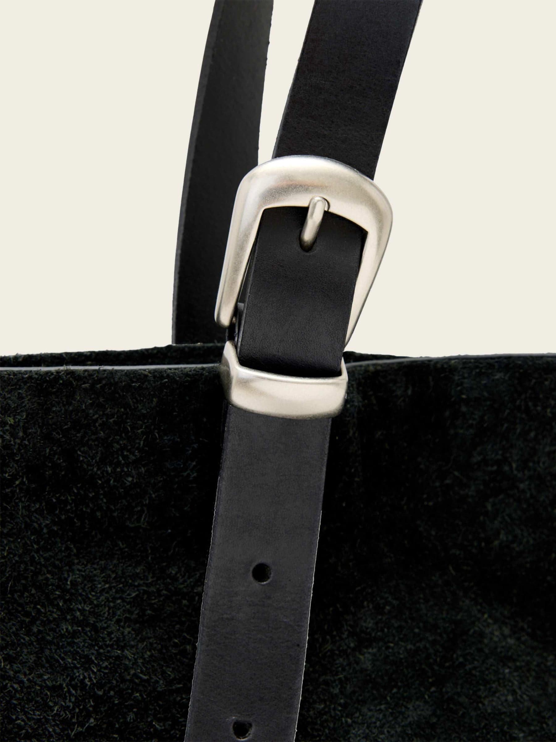 AllSaints Black Haven Suede tote bag - British product