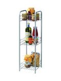 Metaltex silver 3-tier square storage trolley, UK version