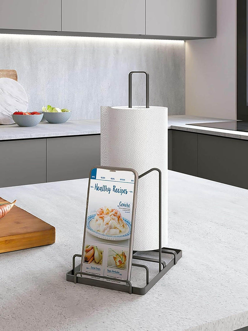 Metaltex Black Tokyo kitchen paper holder 13x19x32 cm (British brand)