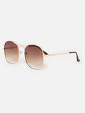 Oliver Bonas oversized gold sunglasses with gradient lenses, imported from the UK