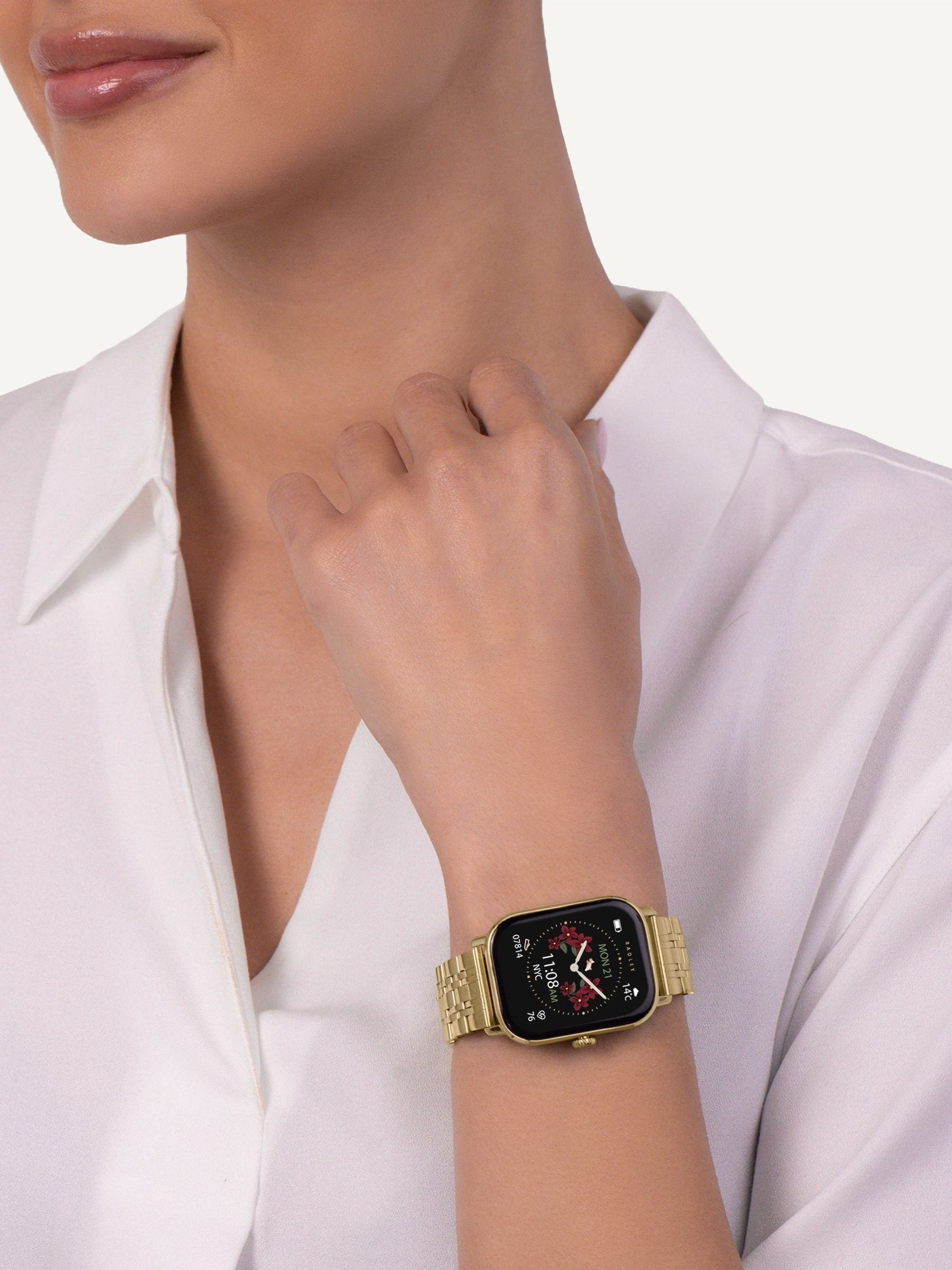 Radley smartwatch gold plated stainless steel bracelet - British product