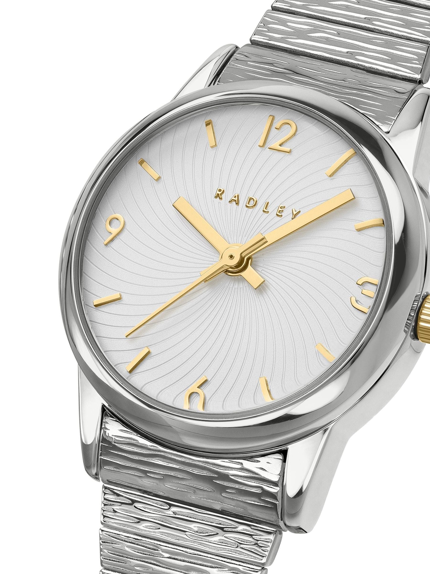 Radley silver plated expander bracelet watch, imported from the UK