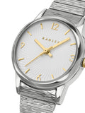 Radley silver plated expander bracelet watch, imported from the UK