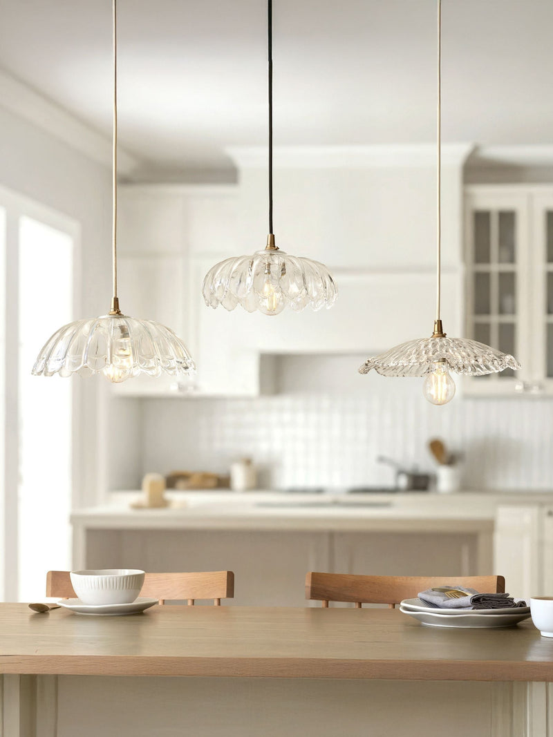 Gallery Home clear glass carnation ceiling light - British product