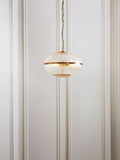 Gallery Home vintage brass three-light pendant 154cm, imported from the UK