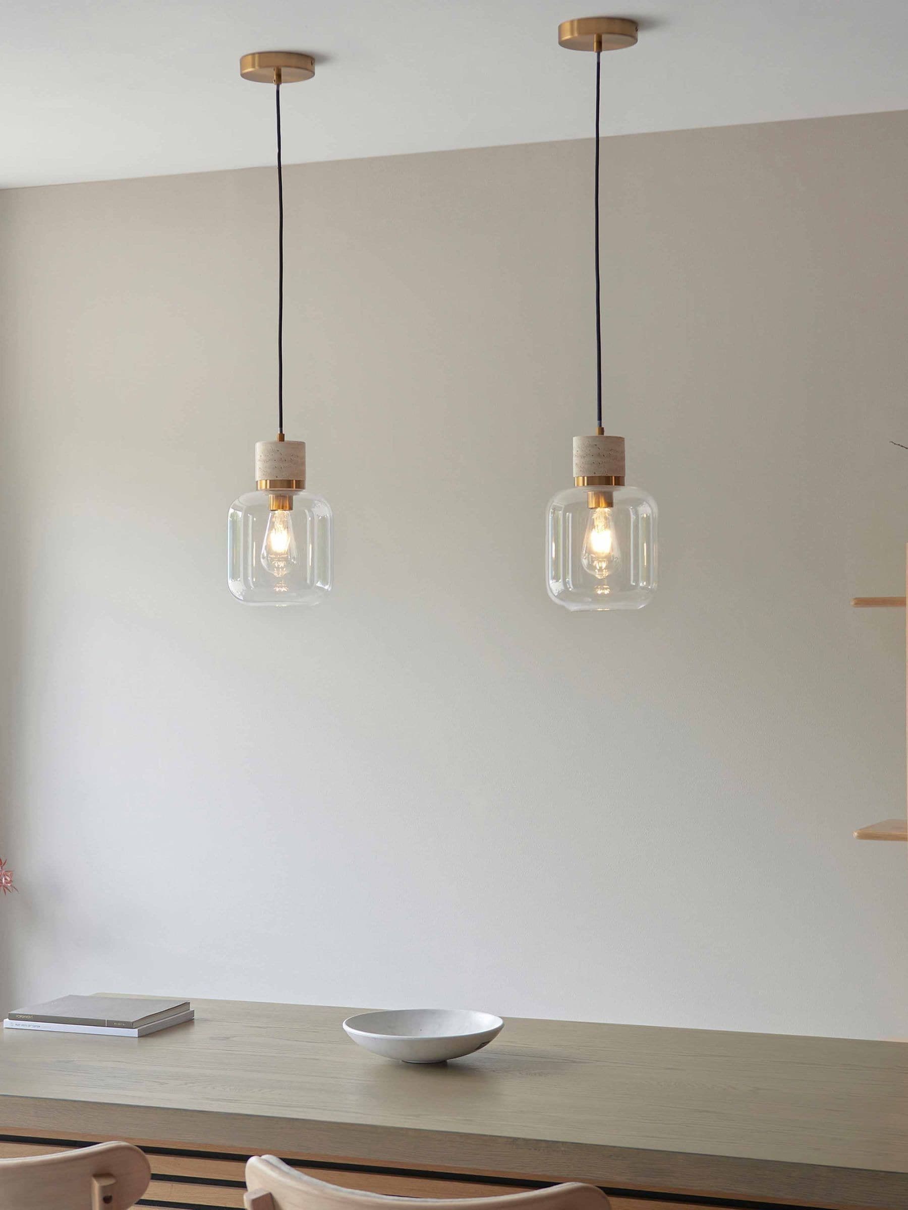 Gallery Home Dark Brown Travine 1 Ceiling Pendant Light