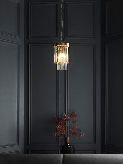 Next Gallery Home Conrad 1 Ceiling Pendant Light Aged Brass- Buy online at McGrocer