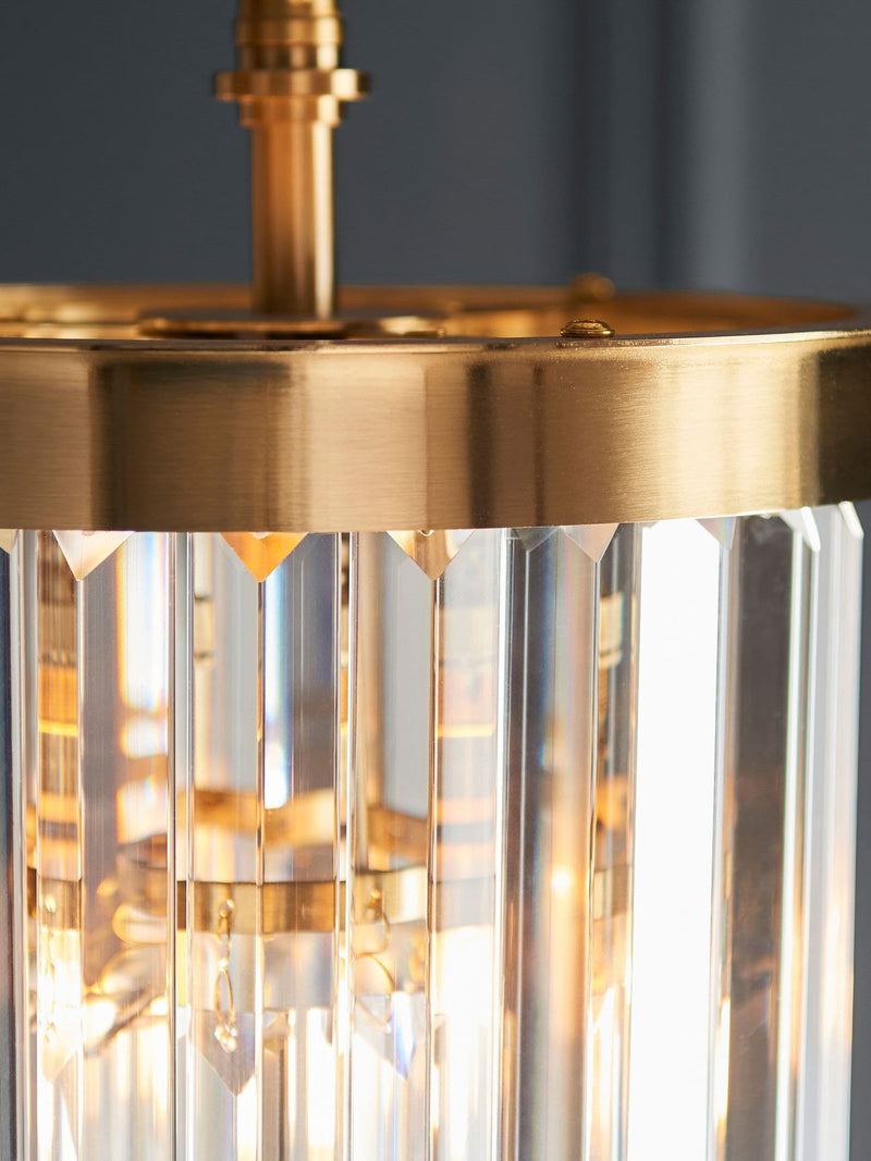 Gallery Home Conrad aged brass ceiling pendant light, imported from the UK