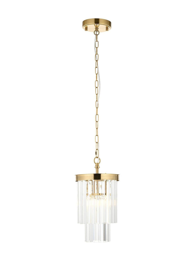 Gallery Home Conrad aged brass ceiling pendant light, imported from the UK