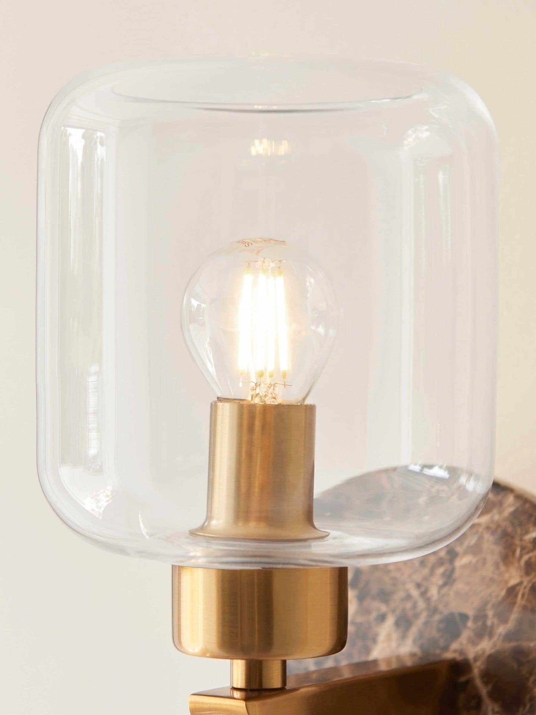Gallery Home Travine wall light marble dark brown (British brand)